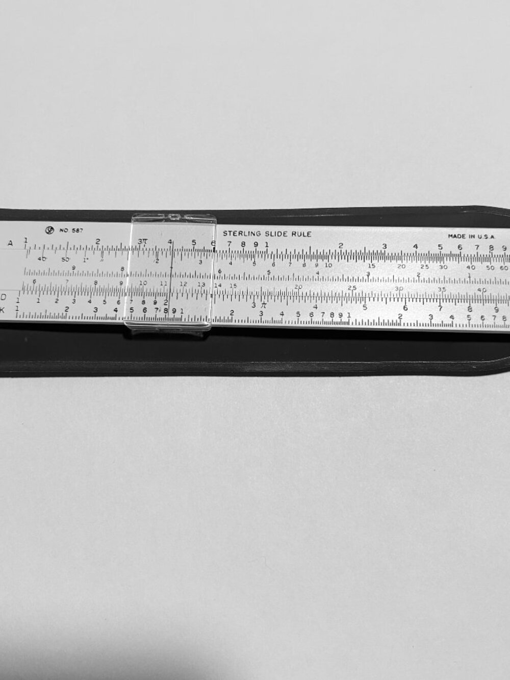 Sterling Slide Rule #587 Vintage, 6” W/Instructions